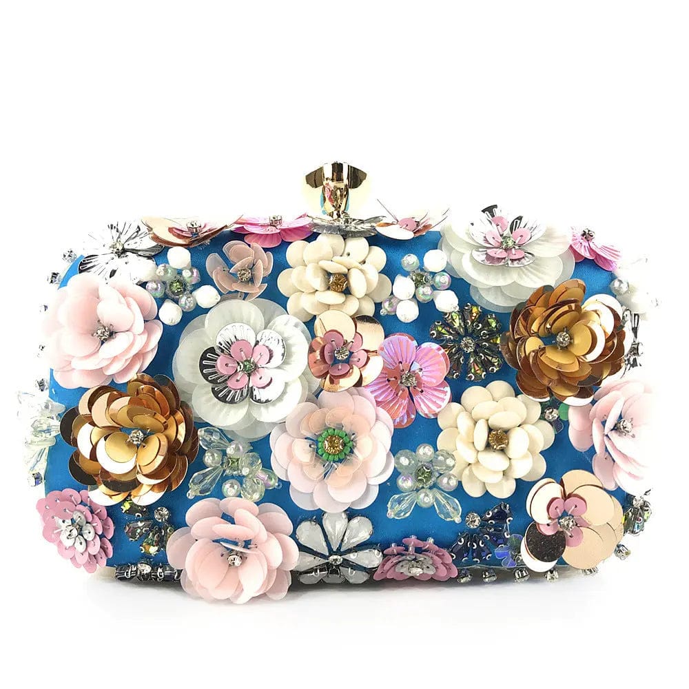New Arrival Fashion Handmade Sequin Flower Beaded Wedding Party Corss body Evening Bags Elegant Ladies Dinner Clutch Bag