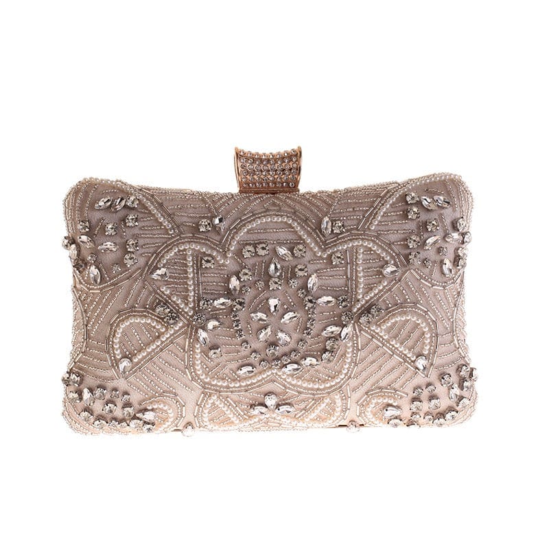 New Arrival Luxury Designer Handmade Embroidery Ladies Chains Party Rhinestones Evening Money Clutch Hand Bags Purse