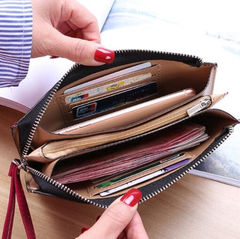 New Arrivals women's clutch bag Zip Wallet Long Clutch Multi Card Case Holder Wallet Wrist Wallet clutch purse