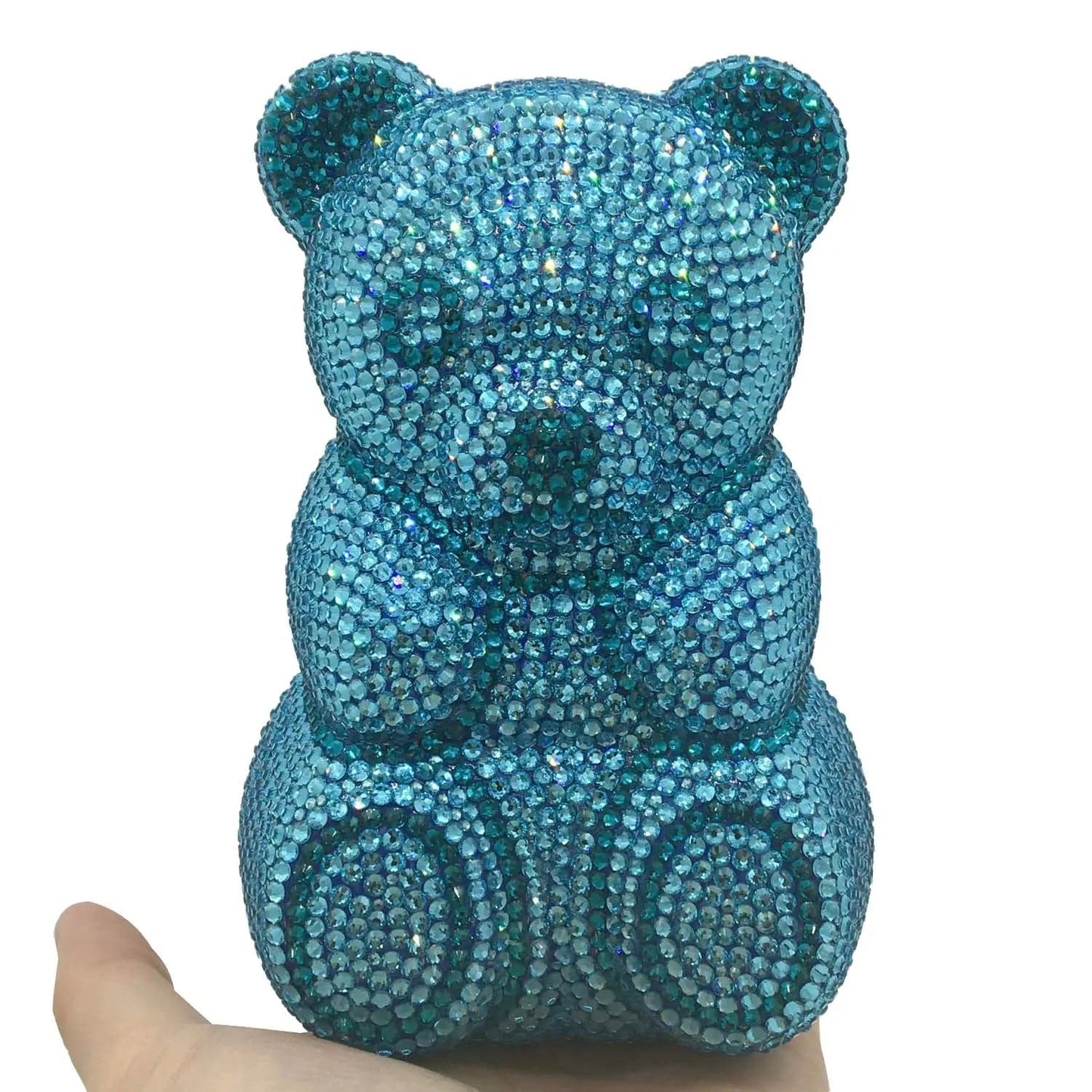 New Arrived Handmade Animal Shape Full Crystal Bag Cute Bear Purses Women Bling Rhinestone Teddy Bear Purse Bags of Crystals