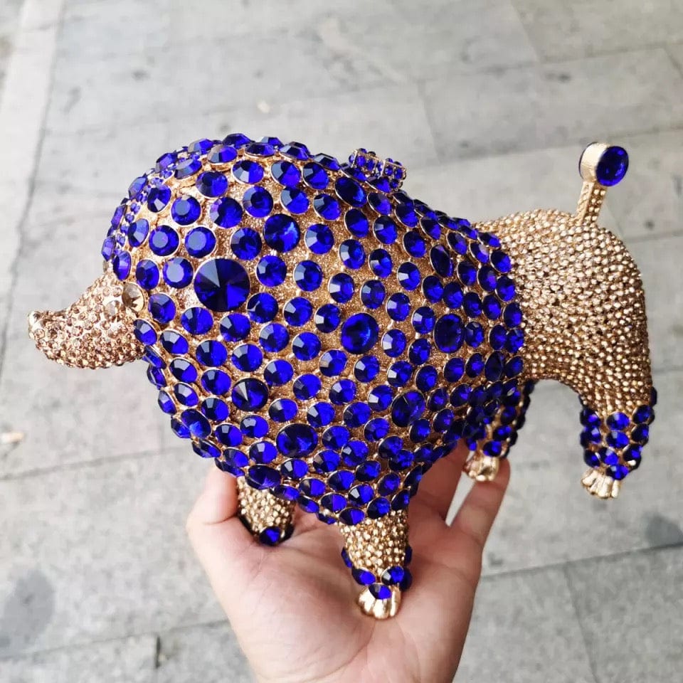 New Arrived Handmade Animal Shape Full Crystal Bag Small Cute Purses Women Bling Rhinestone Bags