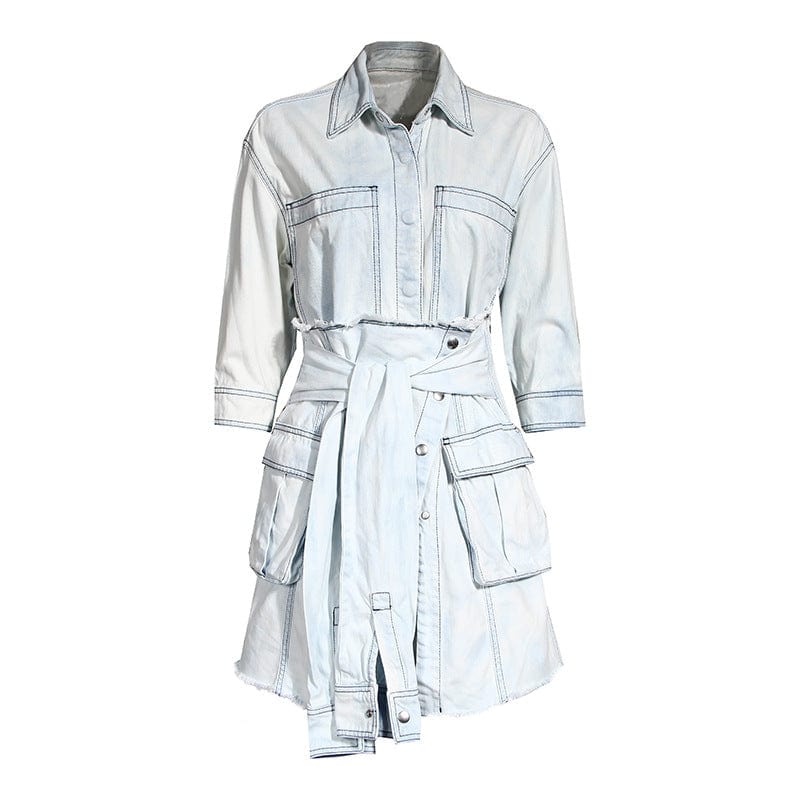 New autumn and winter demin 2 pieces set casual dress with short skirt set fashion hot street style