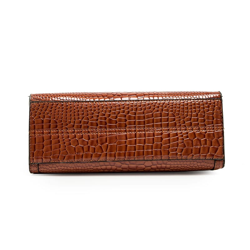 New chains women hand bags crocodile pattern tote pu leather crossbody ladies bag handbags