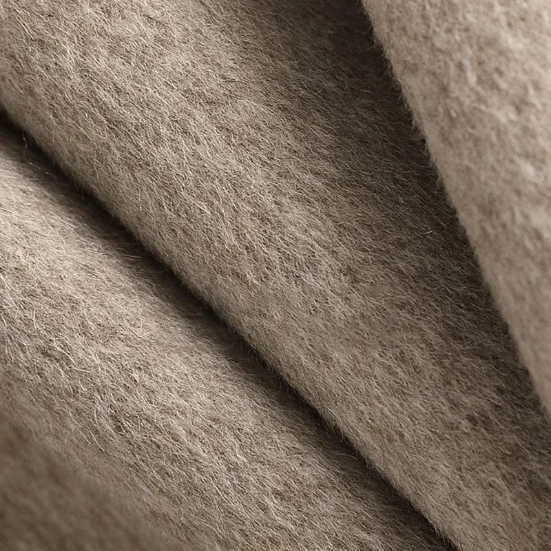 New Coming Real Fox Fur Cashmere Coat Fashion Trench Wool Coat With Belt