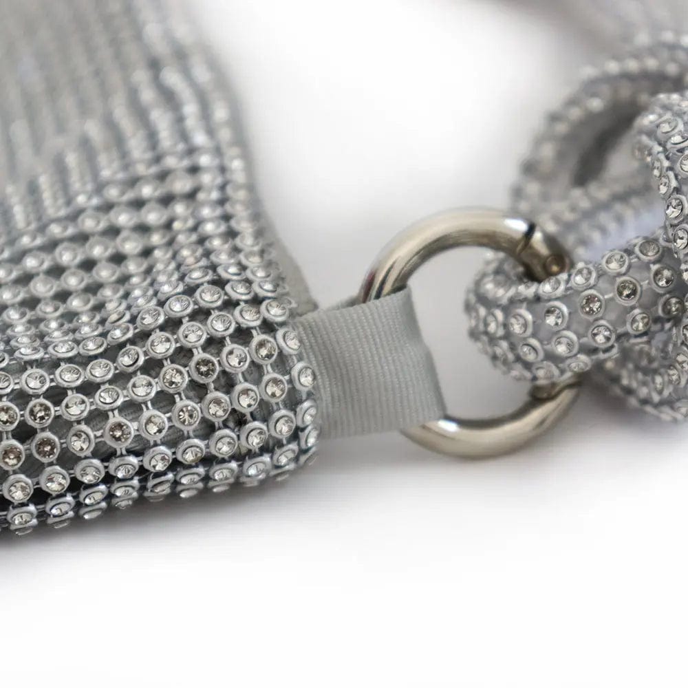 New Crystal Women Clutch Evening Bag Portable Clutches Ins Celebrity Fashional Rhinestone knotted handle Handbags For Party