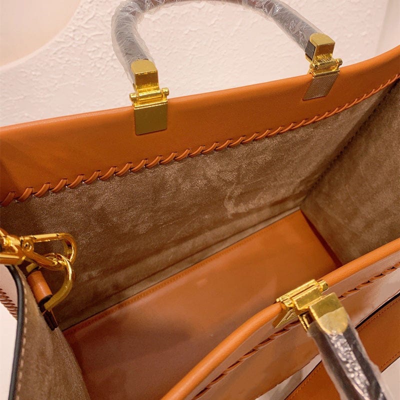 New Custom Luxury Large Tote Bag Genuine Leather Classic Shoulder Handbags For Women