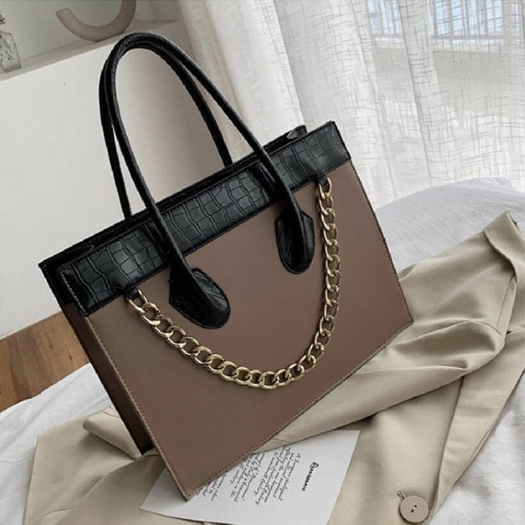New Design bolsas Women Fashion Handbags Croccodle Hand Bag Chains Large Capacity Structured Bags PU Leather Handbag For Ladies