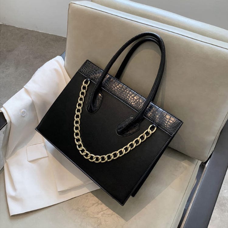 New Design bolsas Women Fashion Handbags Croccodle Hand Bag Chains Large Capacity Structured Bags PU Leather Handbag For Ladies