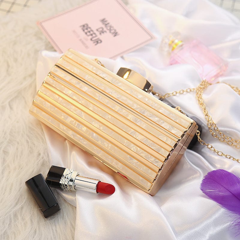 new design luxury shoulder woman bag metal clutch party bags evening bag purse for ladies