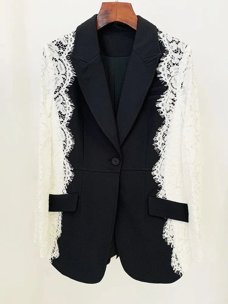 New Designer Long Sleeve Fashion Plus Size Stock Black Women's Blazers