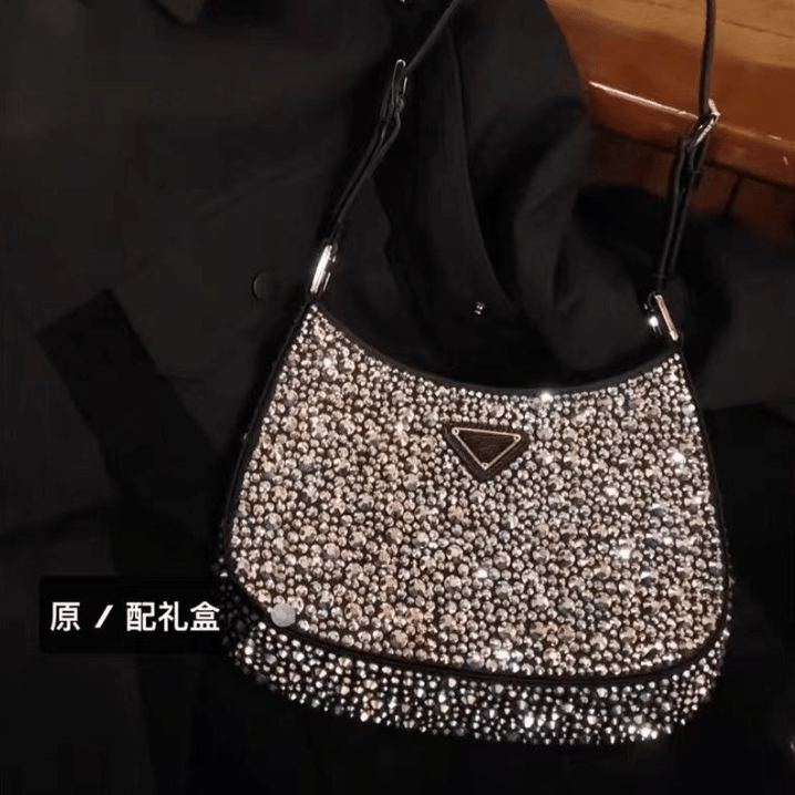 New designer luxury genuine leather small armpit bags underarm handbag with brand letter logo purses