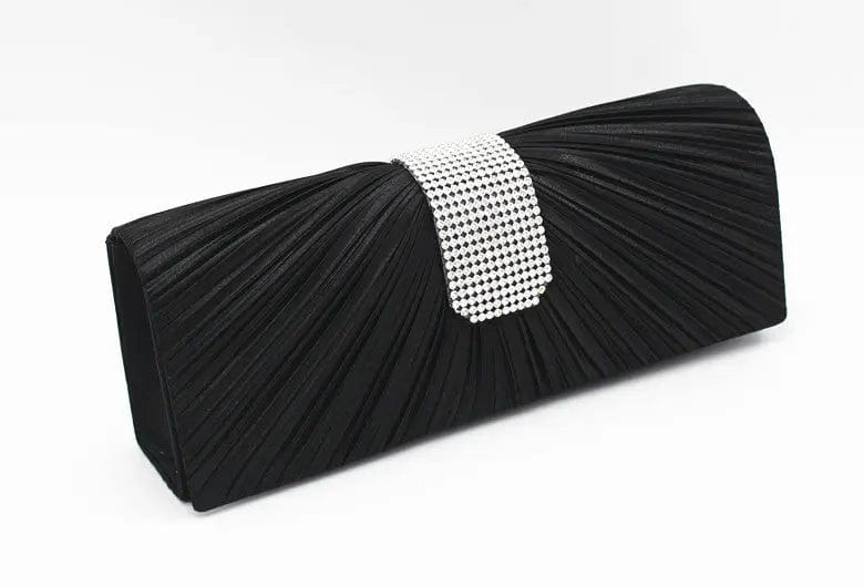 New European And American Fashion Pleated Diamond Ladies Banquet Bag Shoulder Clutch Dinner Evening Bag