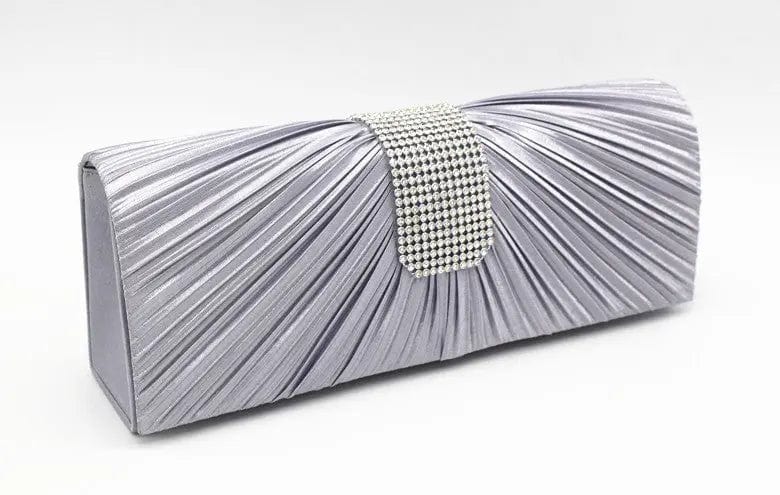 New European And American Fashion Pleated Diamond Ladies Banquet Bag Shoulder Clutch Dinner Evening Bag