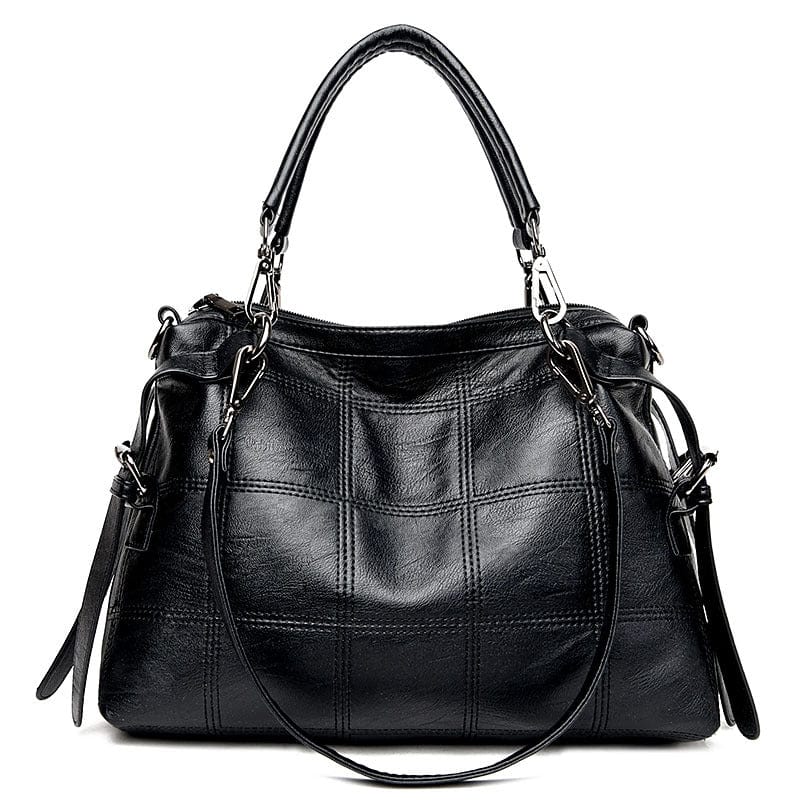 New European and American fashion women's single shoulder slung soft leather large capacity handbag