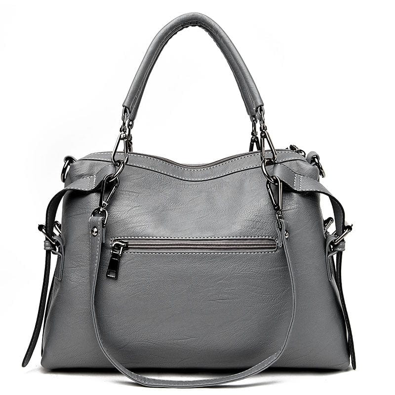 New European and American fashion women's single shoulder slung soft leather large capacity handbag