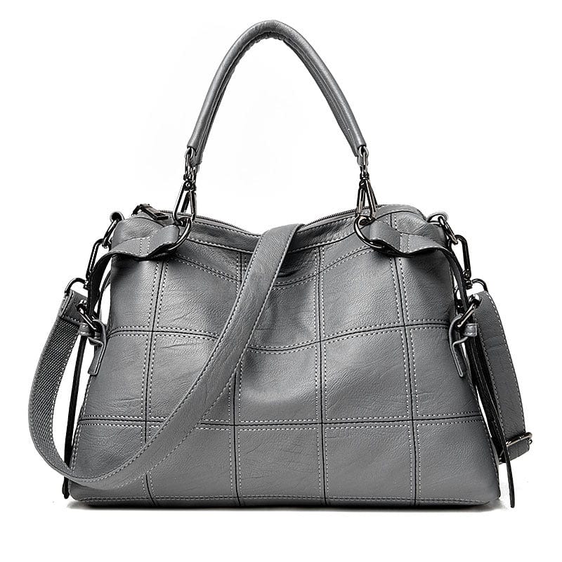 New European and American fashion women's single shoulder slung soft leather large capacity handbag
