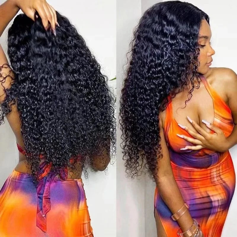 new fashion 13X4 frontal supper double drawn 300% density 100% human hair 12A high quality jerry curly hair