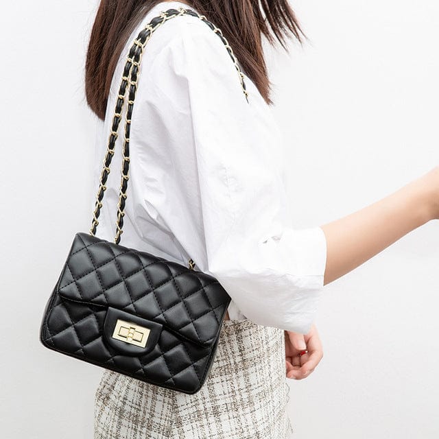 New fashion handbag for woman solid color cute mini small purse pu leather chain crossbody bag women hand bags handbag shoulder