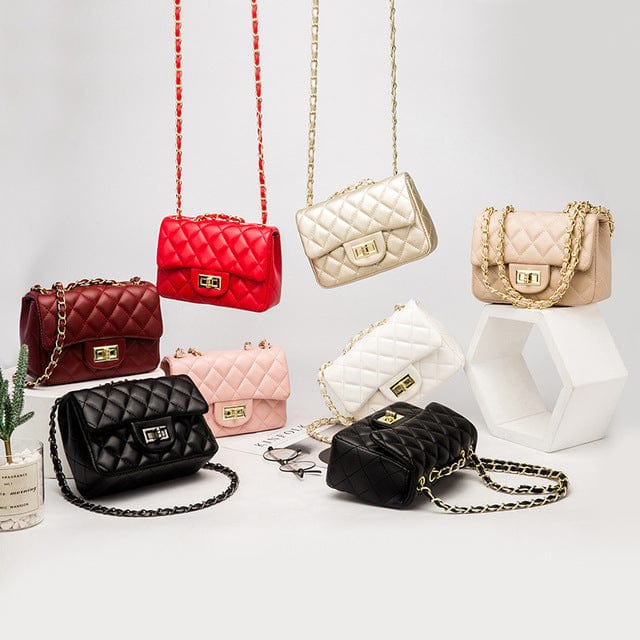 New fashion handbag for woman solid color cute mini small purse pu leather chain crossbody bag women hand bags handbag shoulder