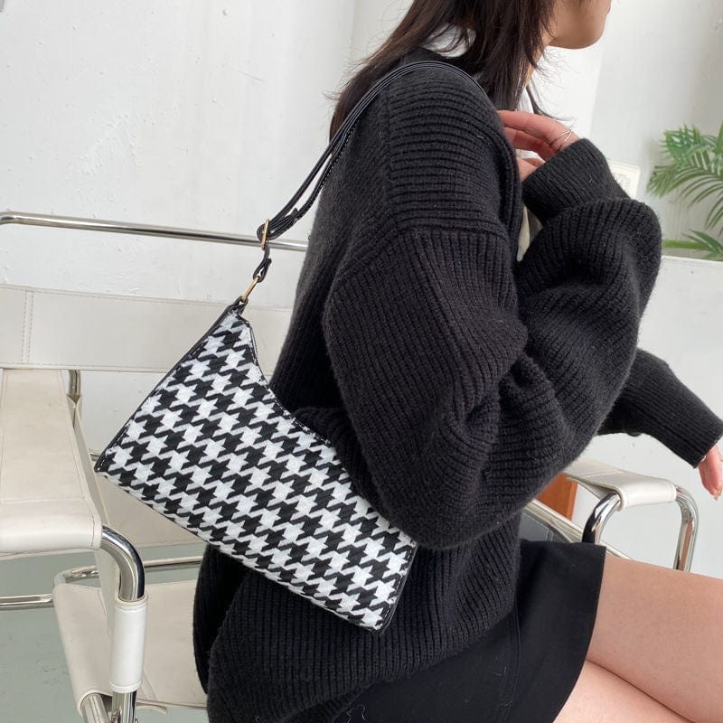 New Fashion Houndstooth Pattern Bags Women Handbags Ladies Custom Purses And Handbags