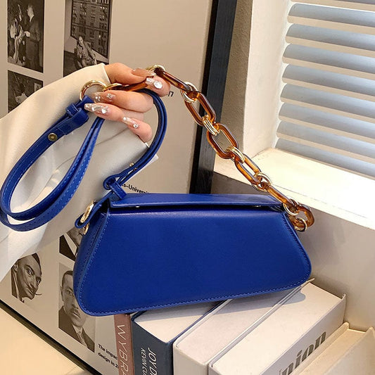 New Fashion Klein Blue One Shoulder Underarm Mobile Phone French bag New Bag Women's Fashion Bag