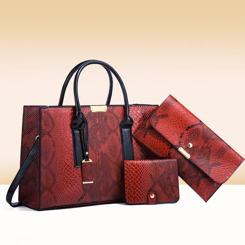 New Fashion Luxury Handbags 3 PCS Set Women Composite Bags Handbag Female Clutch Bag Purse and Handbag Set