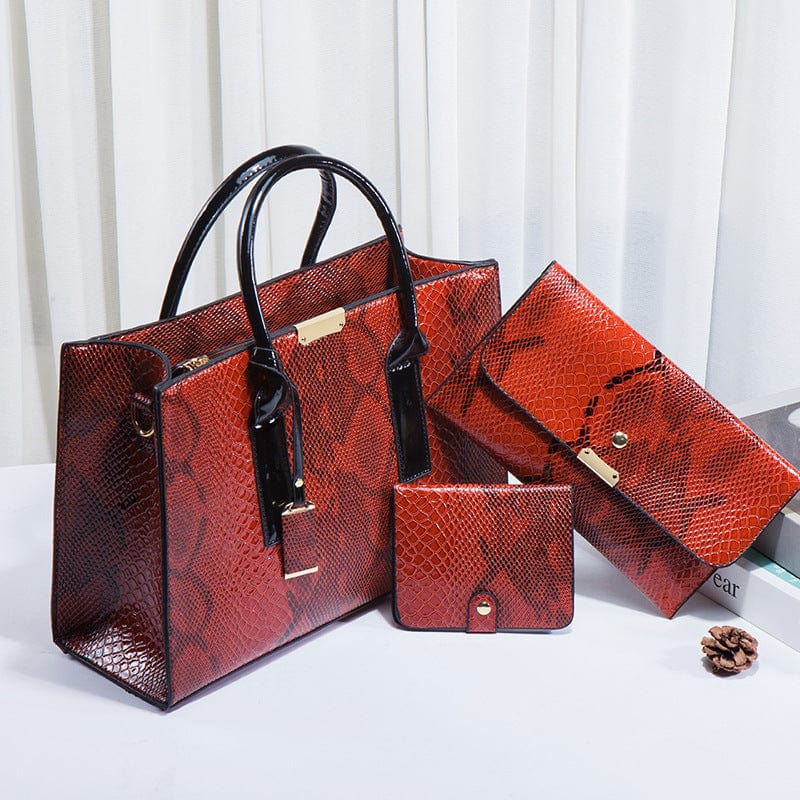 New Fashion Luxury Handbags 3 PCS Set Women Composite Bags Handbag Female Clutch Bag Purse and Handbag Set