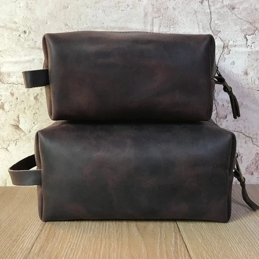 New fashion toiletry bag men leather travel toiletry bag Unisex Pouch for Travelling toiletry kit