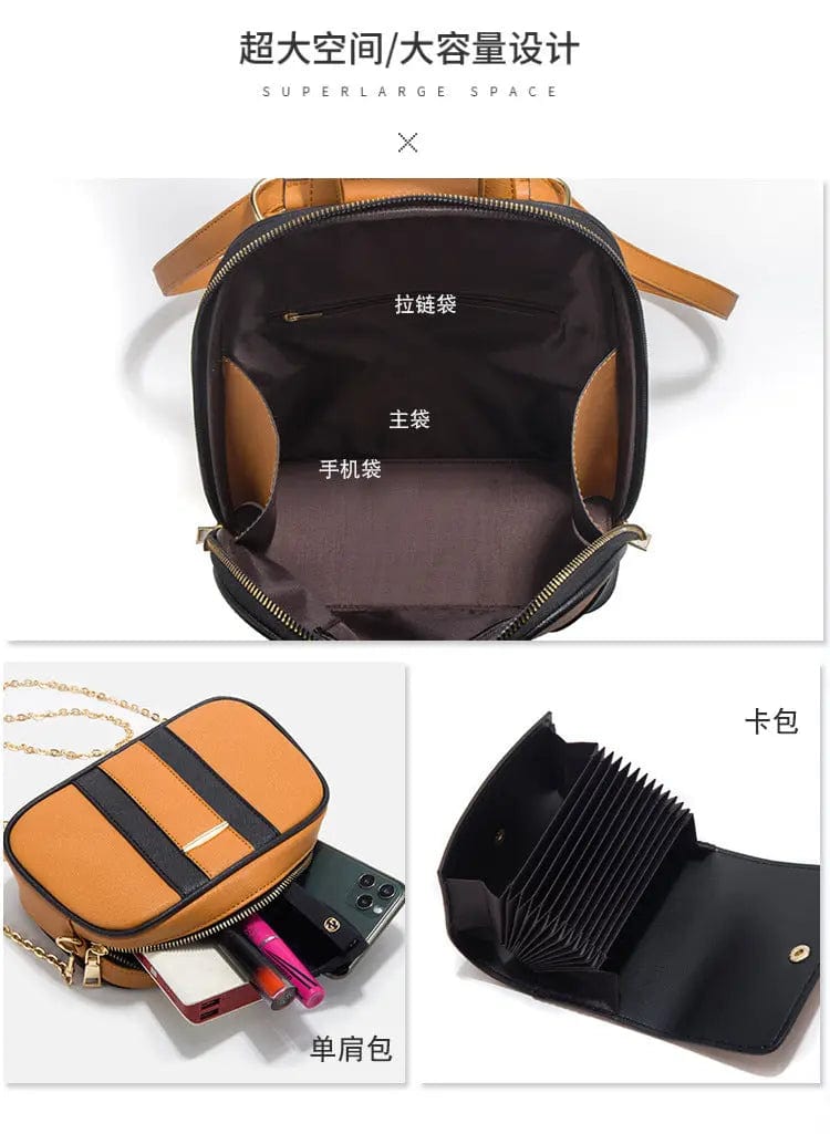 New Fashion Women Backpack Ladies Shoulder Messenger Bag Women's Handbags Purse and Wallet Hand Bag