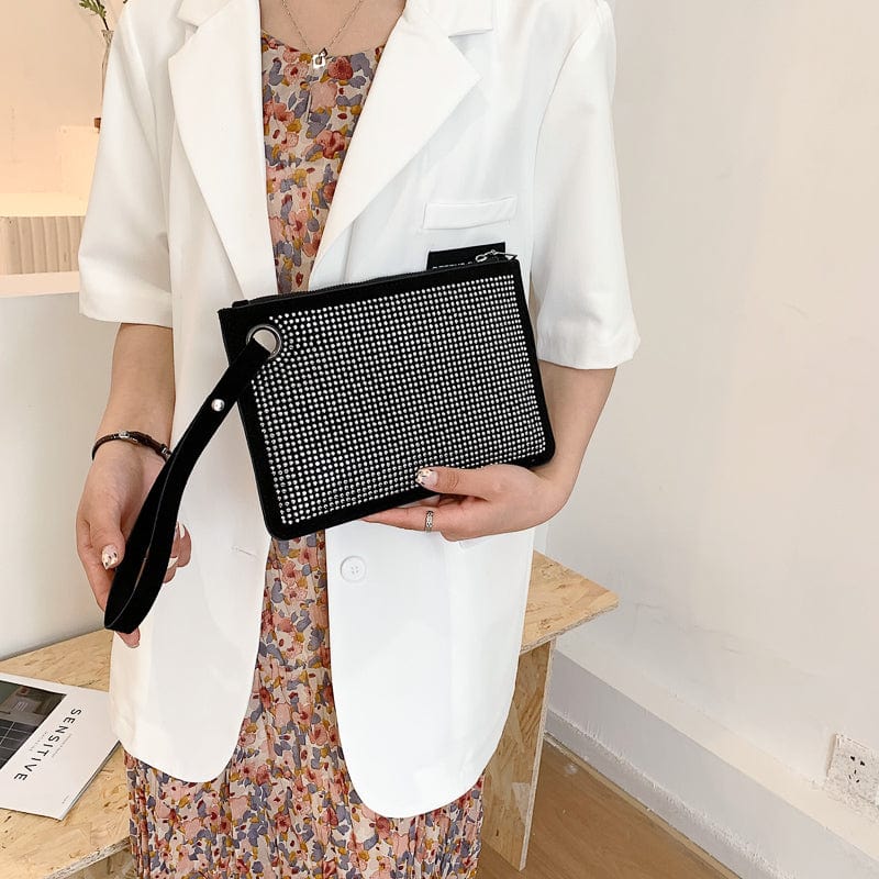 New fashion women handbag 2022 young lady rivet hand bag design popular girl purse