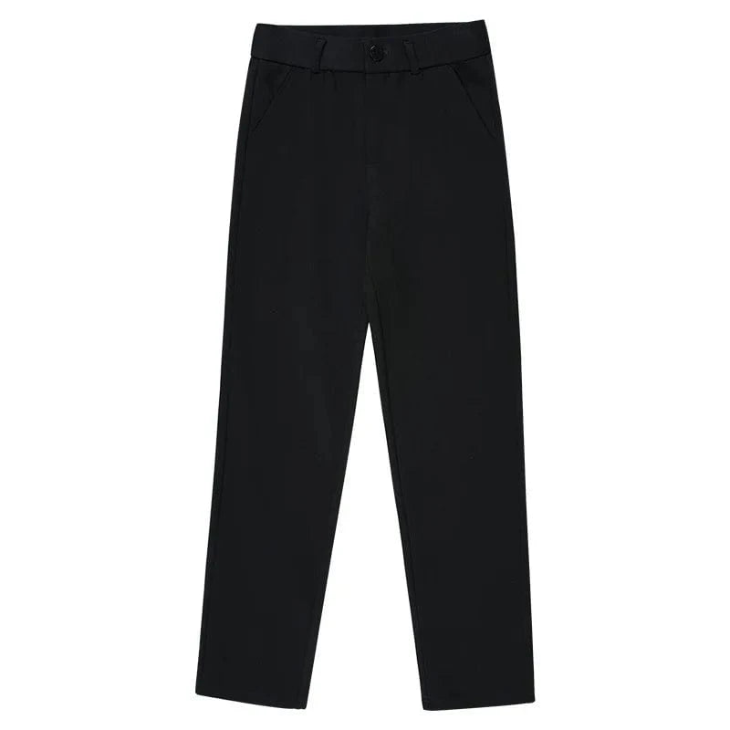 New Fashion Women Office Lady High Waist Straight Trousers Elastic Solid Color Soft Plus Size Formal Long Casual Pants