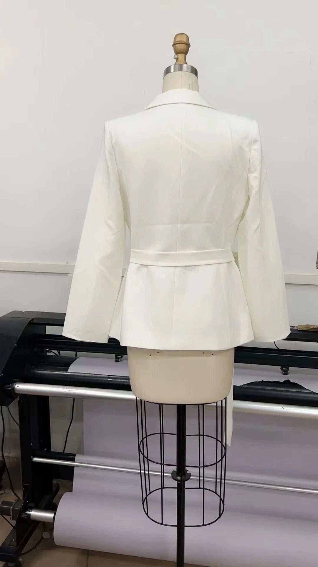 New Fashion Women's Handmade Beading Rhinestone Belt Women's Blazer Jacket