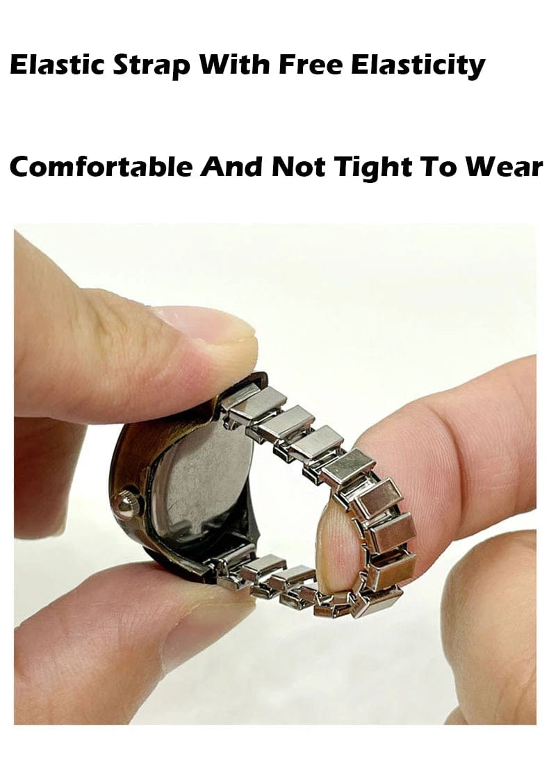 New Heart Crystal Elastic Stretchy Mini Watch Ring For Women Fun Cute Sweet Trend Girly Finger Watch Aesthetics Jewelry Gift