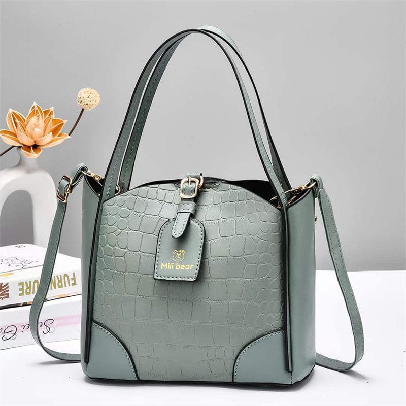 New hot selling wholesale ladies bucket bag designer light luxury messenger shoulder bag crocodile leather woman's handbag