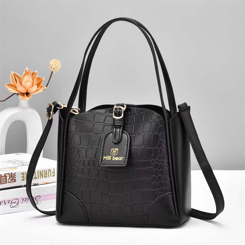 New hot selling wholesale ladies bucket bag designer light luxury messenger shoulder bag crocodile leather woman's handbag