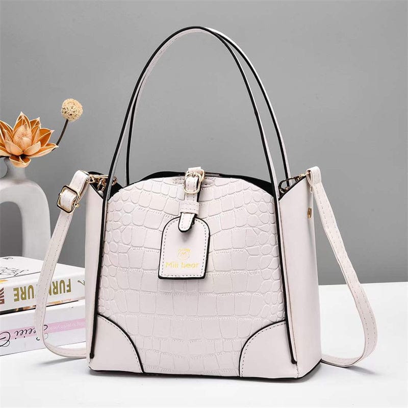 New hot selling wholesale ladies bucket bag designer light luxury messenger shoulder bag crocodile leather woman's handbag