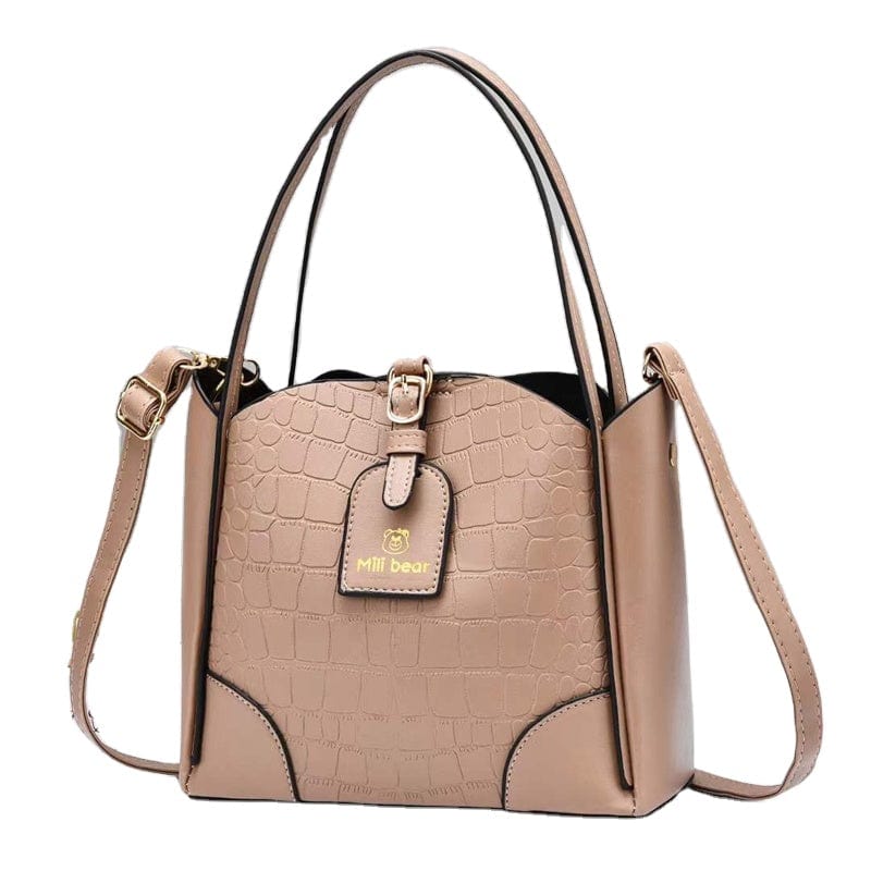 New hot selling wholesale ladies bucket bag designer light luxury messenger shoulder bag crocodile leather woman's handbag