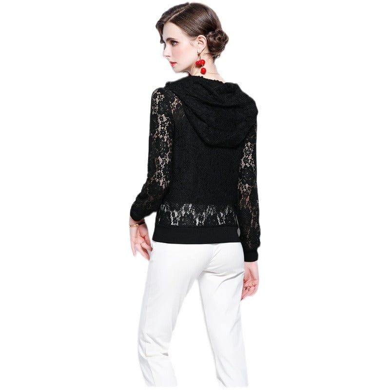 New lace sun protection clothing thin lace hollow out French cardigan HJW9885048
