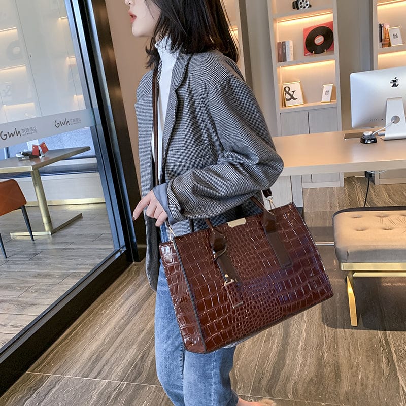 New Lady Set Bags Outdoor PU Leather Waterproof Elegant Large Capacity Women's Shoulder Bag Messenger Bags