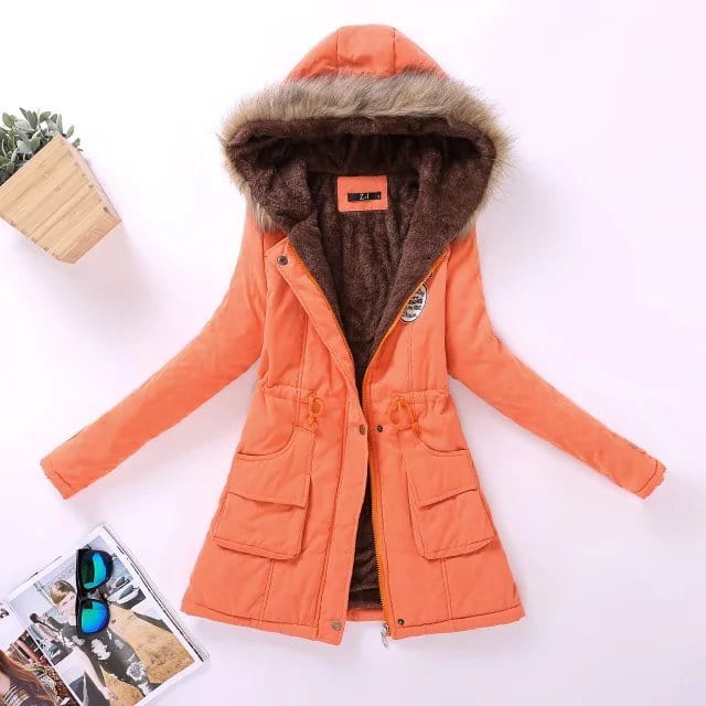 New Long Casual Parka Thickness Plus Size 5XL Coat Snow Outwear Coldker Varsity Jacket For Women Yellow Winter Coat Clothes