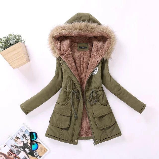 New Long Casual Parka Thickness Plus Size 5XL Coat Snow Outwear Coldker Varsity Jacket For Women Yellow Winter Coat Clothes