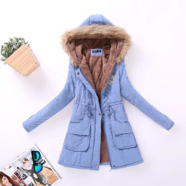 New Long Casual Parka Thickness Plus Size 5XL Coat Snow Outwear Coldker Varsity Jacket For Women Yellow Winter Coat Clothes