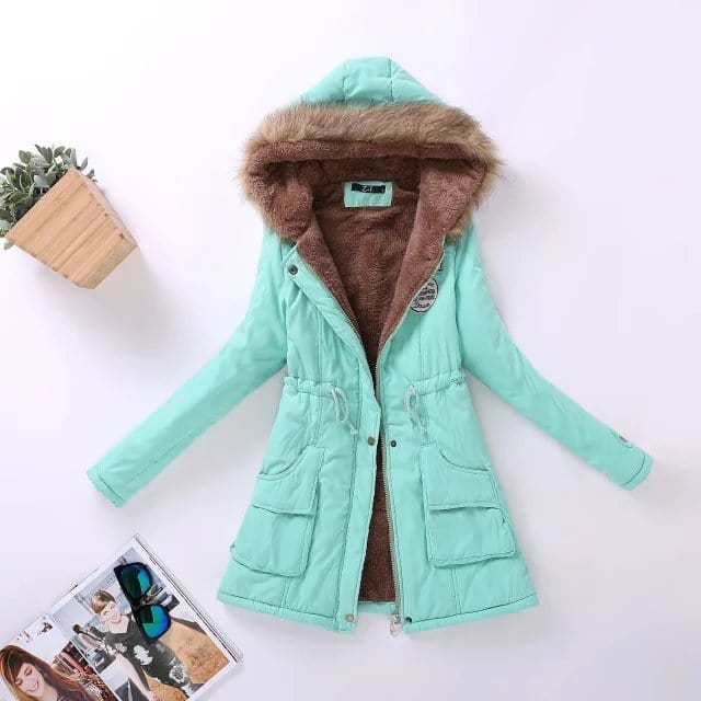 New Long Casual Parka Thickness Plus Size 5XL Coat Snow Outwear Coldker Varsity Jacket For Women Yellow Winter Coat Clothes