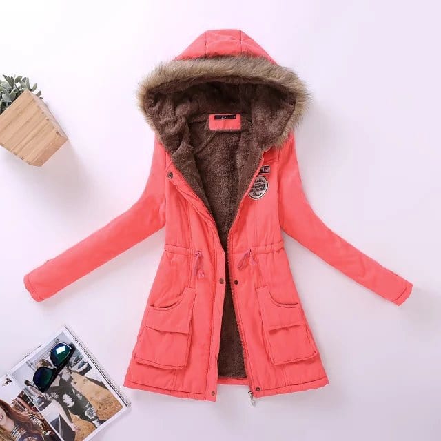 New Long Casual Parka Thickness Plus Size 5XL Coat Snow Outwear Coldker Varsity Jacket For Women Yellow Winter Coat Clothes