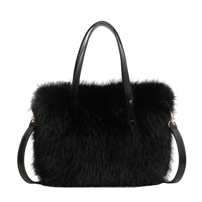 New luxury Winter Warm Cute Plush Fur Shoulder High Quality Ladies Fashion Small Square tote bags for women women's handbag bag