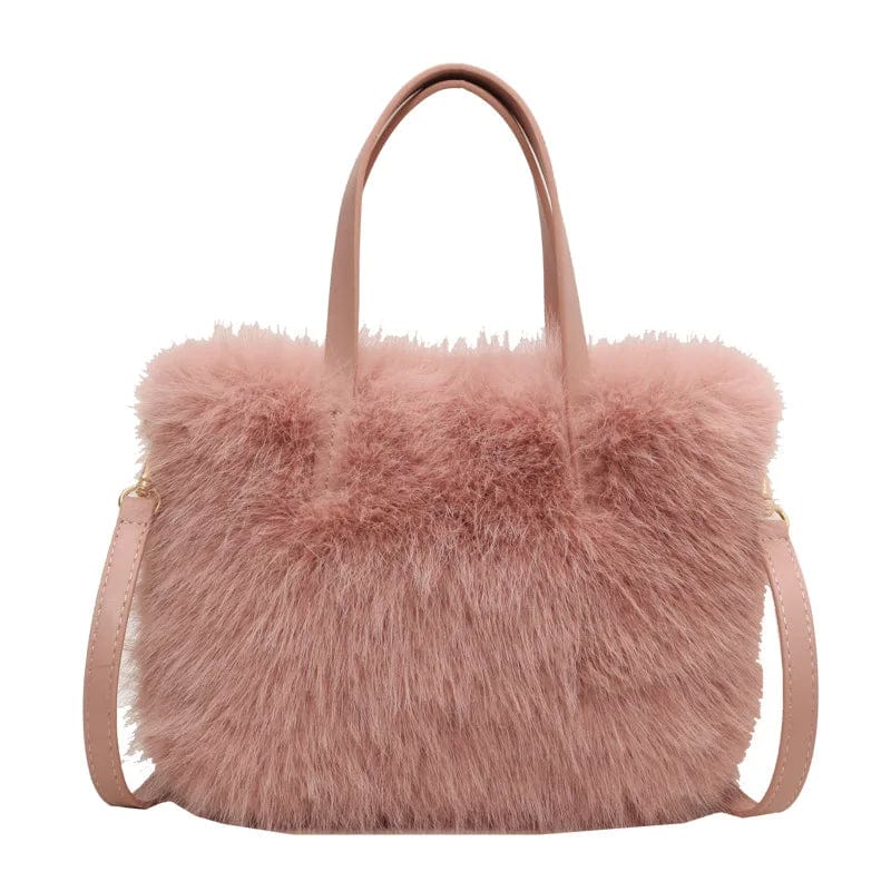 New luxury Winter Warm Cute Plush Fur Shoulder High Quality Ladies Fashion Small Square tote bags for women women's handbag bag