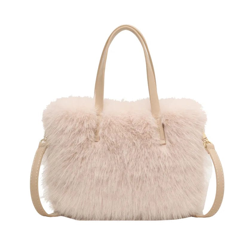 New luxury Winter Warm Cute Plush Fur Shoulder High Quality Ladies Fashion Small Square tote bags for women women's handbag bag
