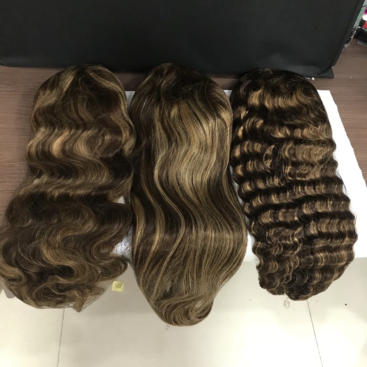 New piano colored swiss lace frontal Wig raw human hair 160% density ombre color highlight wig