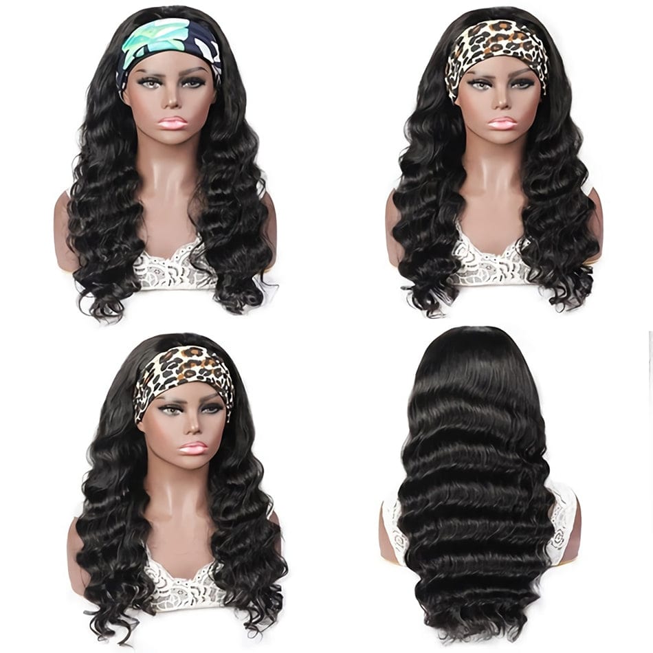 New product turban wig European and American wig African fashion black hand-rolled headband wig factory wholesale