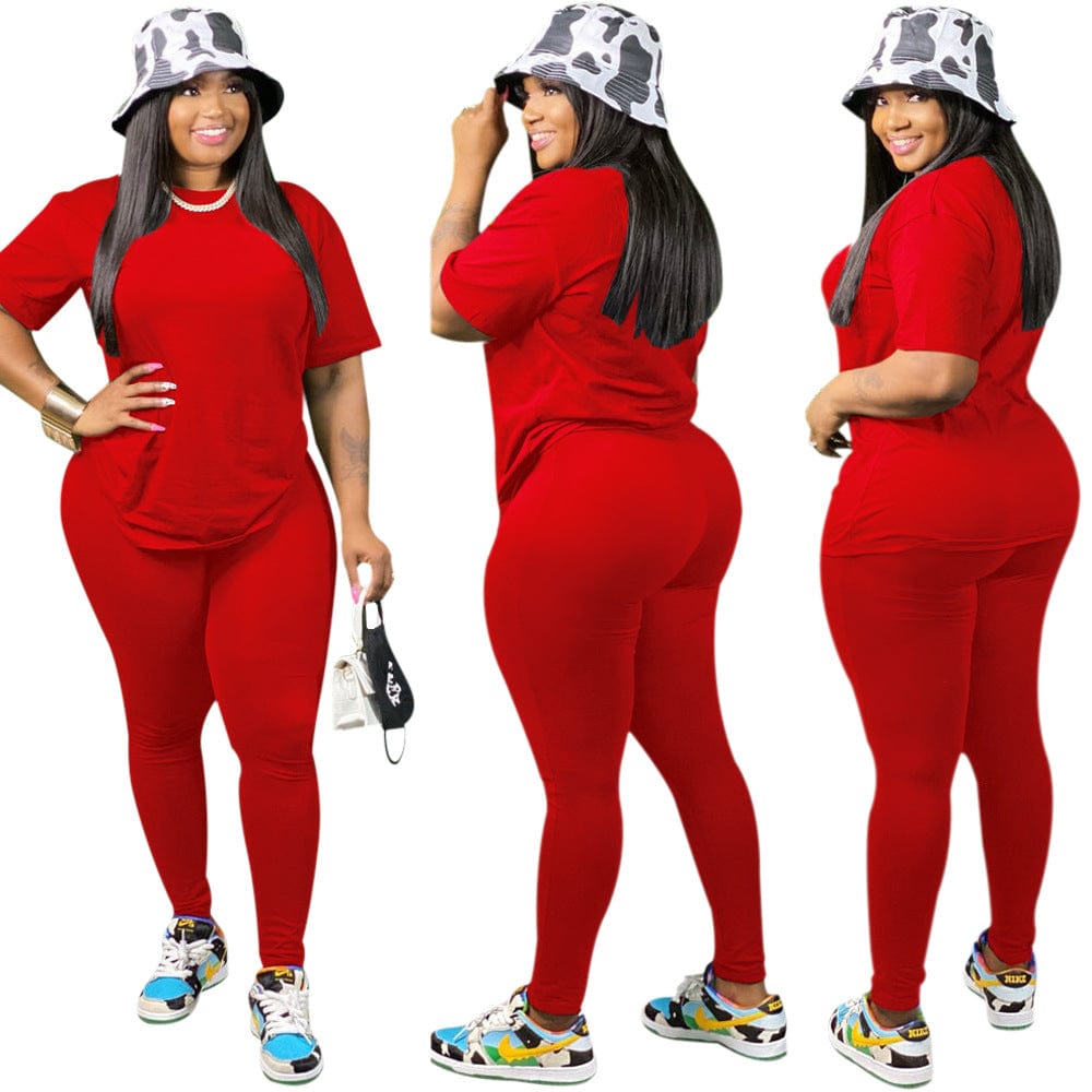 NEW solid color long pants plus size 2 piece sets women  fashion 2 pcs set womens clothing two piece 2 piece fall sets